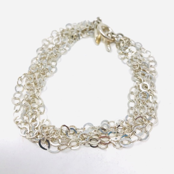Sterling silver multi strand bracelet, made in Italy, NWOT